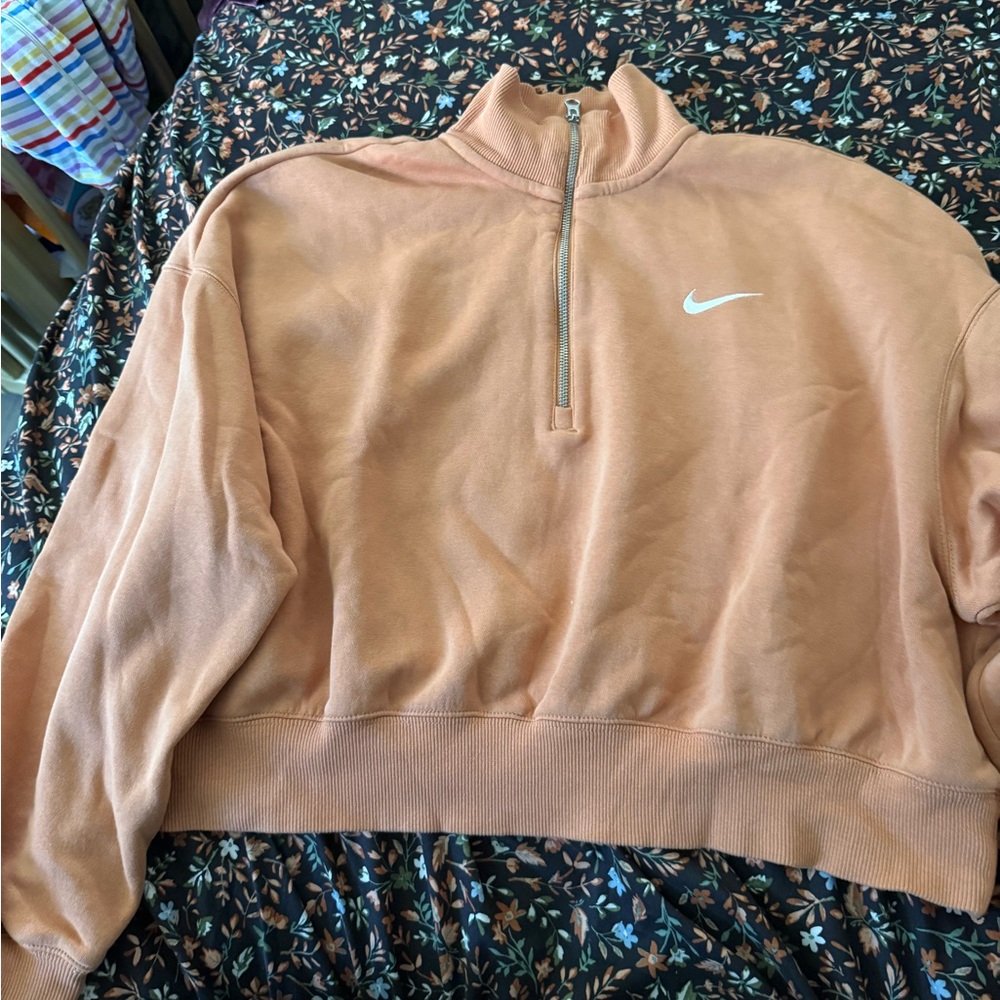 Nike Peach Half-Zip Sweater
